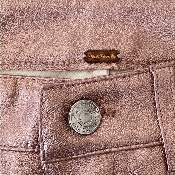 Free People Metallic Leather (vegan) Pants - Picture 5 of 5